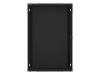 Lanberg WF01-6618-10B 19" 18U SZÉL:600mm MÉLY:600mm MAG:907mm lapraszerelt üvegajtós fekete fali rack szekrény