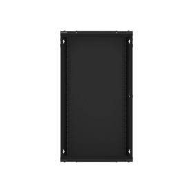   Lanberg WF01-6622-10B 19" 22U SZÉL:600mm MÉLY:600mm MAG:1085mm lapraszerelt üvegajtós fekete fali rack szekrény
