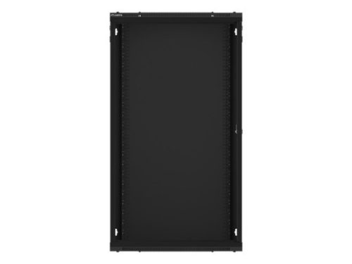 Lanberg WF01-6622-10B 19" 22U SZÉL:600mm MÉLY:600mm MAG:1085mm lapraszerelt üvegajtós fekete fali rack szekrény