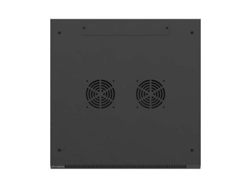 Lanberg WF01-6622-10B 19" 22U SZÉL:600mm MÉLY:600mm MAG:1085mm lapraszerelt üvegajtós fekete fali rack szekrény