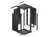 Lanberg WF01-6622-10B 19" 22U SZÉL:600mm MÉLY:600mm MAG:1085mm lapraszerelt üvegajtós fekete fali rack szekrény