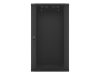 Lanberg WF01-6622-10B 19" 22U SZÉL:600mm MÉLY:600mm MAG:1085mm lapraszerelt üvegajtós fekete fali rack szekrény