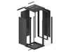 Lanberg WF01-6627-10B 19" 27U SZÉL:600mm MÉLY:600mm MAG:1307mm lapraszerelt üvegajtós fekete fali rack szekrény