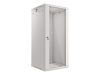 Lanberg WF01-6627-10S 19" 27U SZÉL:600mm MÉLY:600mm MAG:1307mm lapraszerelt üvegajtós szürke fali rack szekrény