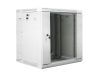 Lanberg WF02-6612-10S 19" 12U SZÉL:600mm MÉLY:600mm MAG:640mm lapraszerelt üvegajtós szürke kétrészes fali rack szekrény