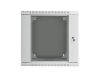 Lanberg WF02-6612-10S 19" 12U SZÉL:600mm MÉLY:600mm MAG:640mm lapraszerelt üvegajtós szürke kétrészes fali rack szekrény