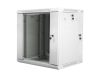 Lanberg WF02-6612-10S 19" 12U SZÉL:600mm MÉLY:600mm MAG:640mm lapraszerelt üvegajtós szürke kétrészes fali rack szekrény