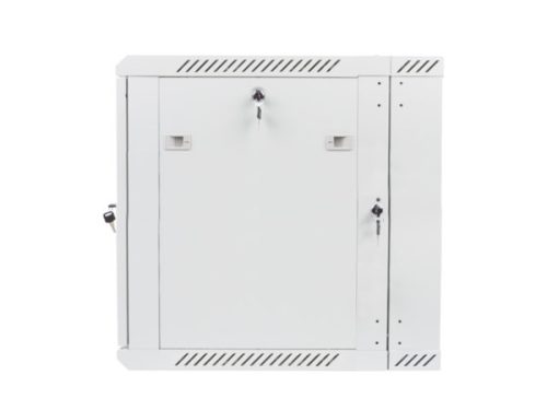 Lanberg WF02-6612-10S 19" 12U SZÉL:600mm MÉLY:600mm MAG:640mm lapraszerelt üvegajtós szürke kétrészes fali rack szekrény