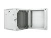 Lanberg WF02-6612-10S 19" 12U SZÉL:600mm MÉLY:600mm MAG:640mm lapraszerelt üvegajtós szürke kétrészes fali rack szekrény