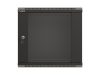 Lanberg WF03-5309-10B 19" 9U SZÉL:540mm MÉLY:350mm MAG:500mm lapraszerelt üvegajtós fekete fali rack szekrény
