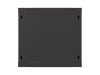 Lanberg WF03-5309-10B 19" 9U SZÉL:540mm MÉLY:350mm MAG:500mm lapraszerelt üvegajtós fekete fali rack szekrény