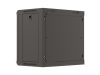 Lanberg WF03-5309-10B 19" 9U SZÉL:540mm MÉLY:350mm MAG:500mm lapraszerelt üvegajtós fekete fali rack szekrény