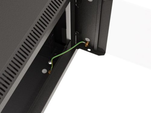 Lanberg WF03-5309-10B 19" 9U SZÉL:540mm MÉLY:350mm MAG:500mm lapraszerelt üvegajtós fekete fali rack szekrény