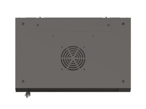 Lanberg WF03-5309-10B 19" 9U SZÉL:540mm MÉLY:350mm MAG:500mm lapraszerelt üvegajtós fekete fali rack szekrény