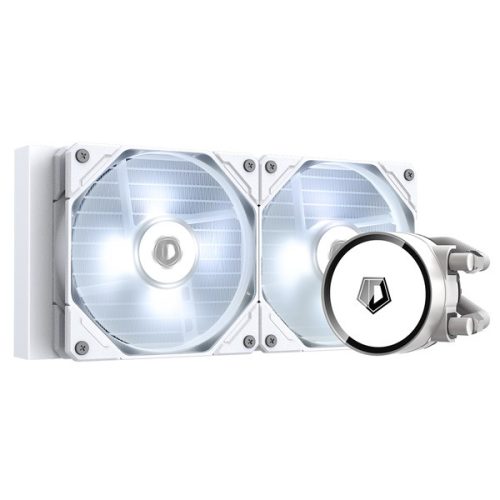 ID-Cooling CPU Water Cooler - FROSTFLOW X 240 XT SNOW (35,2dB; max. 129,39 m3/h; 2x12cm, fehér LED)