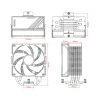 ID-Cooling CPU Cooler - FROZN A410 ARGB (29.9dB; max. 132,54 m3/h; 4pin, 4 db heatpipe, 12cm, A-RGB, PWM)