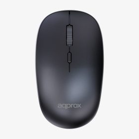 APPROX Egér - optikai, vezetéknélküli,1600 DPI, Fekete