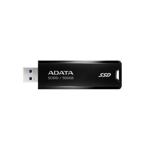 ADATA Külső SSD 500GB - SC610 (USB 3.2 Gen.2, R/W: 550/500 MB/s, USB Stick, fekete)