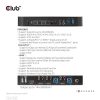 Club 3D KVM Switch - CSV-7210 (Dual DisplayPort, 4K60Hz, HDMI, KVM, IR távirányító)