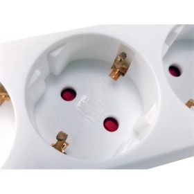   Equip Hálózati Elosztó - 245550 (3 Schuko, Max.: 3500W, 1,5m kábel, fehér)