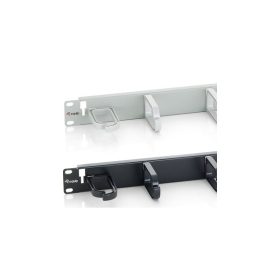   Equip Rackszekrény Kiegészítő - 327311 (Kábel rendező panel, Gyűrű panel, 1U(19"), fekete)