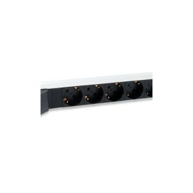   Equip Hálózati Elosztó - 333312 (C14, 6x Schuko, Rack 1U, biztosíték, 1,8m kábel, aluminium, fekete)