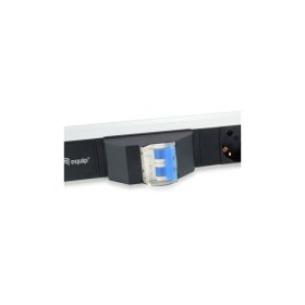   Equip Hálózati Elosztó - 333312 (C14, 6x Schuko, Rack 1U, biztosíték, 1,8m kábel, aluminium, fekete)