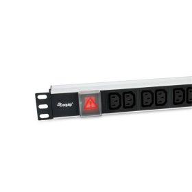   Equip Hálózati Elosztó - 333318 (Schuko, 12x C13, Rack 1U, 1,8m kábel, fekete)