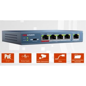   Hikvision Switch PoE - DS-3E0105P-E (4 port 100Mbps, 60W, 1xRJ45 100Mbps)