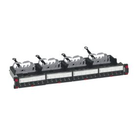   Legrand Patch panel - Cat6A, STP, 24 portos, 1U, árnyékolt, (4x6xRJ45 modulok) gyorscsatlakozók, LCS3