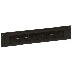   Legrand vízszintes fésűs rendező panel - 2U, 19", átmenő kivágással, gyorspánttal rögzítés, műanyag, LCS2