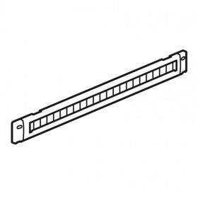   Legrand vízszintes fésűs rendező panel - 1U, 19", átmenő kivágással, gyorspánttal rögzítés, acél, LCS2