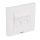 Legrand süllyesztett szerelvény - 2xRJ45 keystone port fogadására, döntött, fehér burkolattal és kerettel, címketartóval