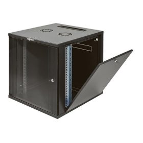   Legrand Rackszekrény - 19" fali kivitel (12U, 626x600x450, antracit, egyrekeszes, üvegajtós, készre szerelt, max: 36 kg)