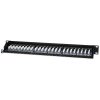 Manhattan Patch panel - CAT5e FTP árnyékolt patch panel, 24 portos, 1U, Fekete