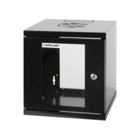   Manhattan Rackszekrény - 10" fali kivitel (6U, 320 (h) x 300 (w) x 300 (d) mm, Összeszerelt, Fekete)