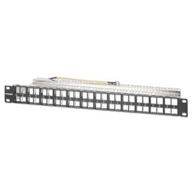   Manhattan Patch panel - Üres patch panel, 48 portos, 10" 1U, Fekete