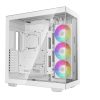 DeepCool Számítógépház - CH780 WH (fehér, ablakos, 3x140mm ventilátor, Mini-ITX / Mico-ATX / ATX / E-ATX, 4xUSB3.0)