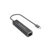 Conceptronic Kábel - ABBY14B (USB-C to RJ-45, 2xUSB-A+2xUSB-C, 2,5 Gbit, szürke)