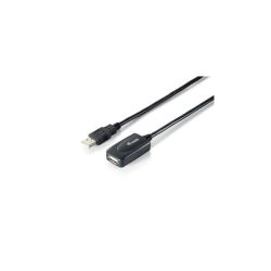 Equip Kábel - 133336 (Aktív, USB2.0, A-A hosszabbítókábel, apa/anya, duplán árnyékolt, 5m)