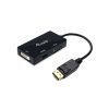 Equip Átalakító - 133441 (DisplayPort to VGA/HDMI/DVI, fekete)