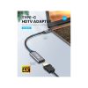 Equip Átalakító - 133491 (USB-C to HDMI2.0, 4K/60Hz, szürke)