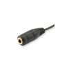 Equip kábel - 147942 (Audio elosztó, 3,5mm Jack, 1x anya/2x apa, fekete, 13cm)
