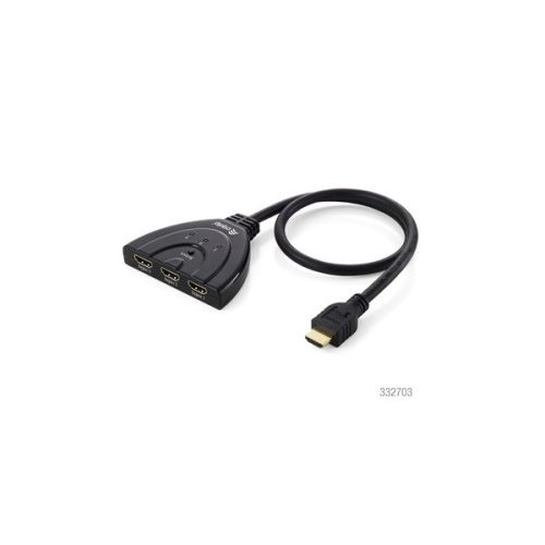 Equip HDMI Switch - 332703 (3x Bemenet, 1x Kimenet, fekete)