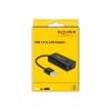 Delock Átalakító - 62595 (USB2.0 -> Lan RJ45, Fekete)