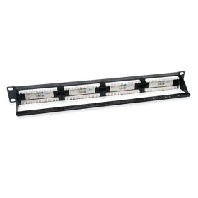   Equip Patch panel - 135426 (24 port, Cat6, árnyékolatlan, fekete)