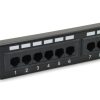 Equip Patch panel - 235324 (24 port, Cat5e, 1U, árnyékolatlan, fekete)
