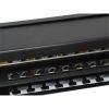 Equip Patch panel - 326449 (48 port, Cat6, 1U, árnyékolt, fekete)