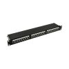Walisec patch panel - PP-P6S2401 (24 port, Cat6, 1U, árnyékolt, fekete)