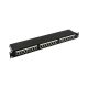 Walisec patch panel - PP-P6S2401 (24 port, Cat6, 1U, árnyékolt, fekete)